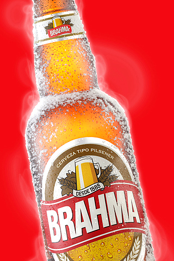 fotografía de cerveza brahma