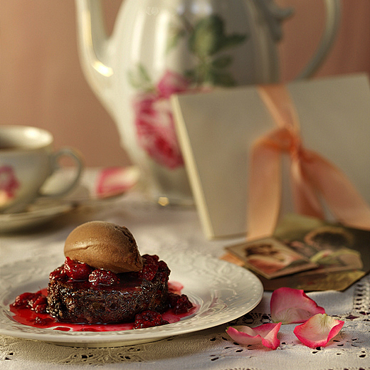 Brioche Raspberries Gourmet Gastronomy Photography