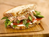 Food photography sandwich tuna